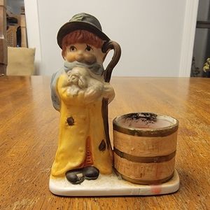 Christmas Luvkins Porcelain Candle Holder Jasco Taiwan Votive 1978